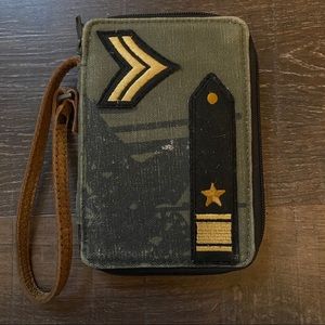 MONA B ARMY WALLET up cycled